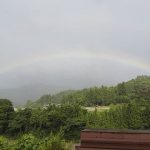 梅雨の合間の「虹」 徳島の山